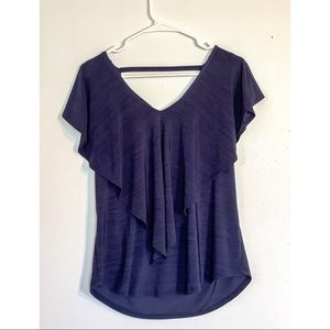 Dark blue v-neck top